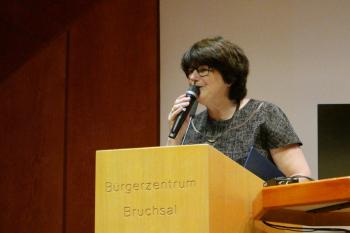 Bruchsals OB Cornelia Petzold-Schick bei der Begrung