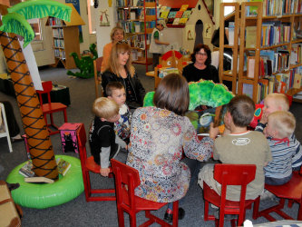 Die Leseinsel in der Stadtbibliothek Bruchsal