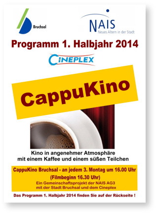 CappuKino-Flyer 1. Halbjahr 2014,  Vorderseite
