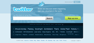 Twitter Homepage. Klicken Sie fr ein greres Bild.