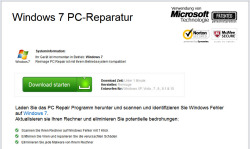 Angebliche Windows 7 PC-Reparatur.